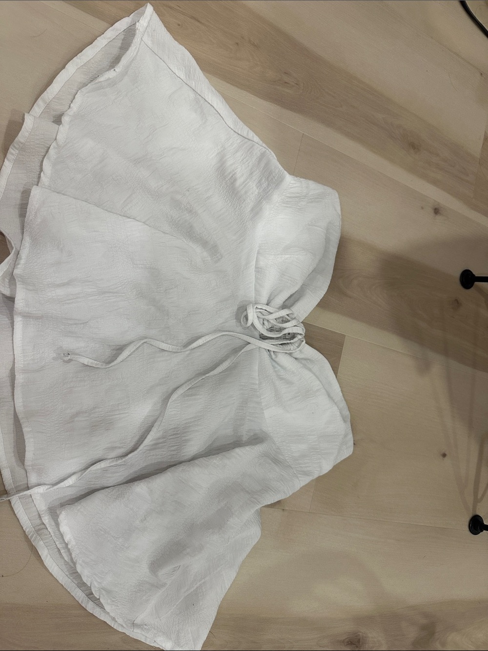 Ardene White Tie-Front Cropped Top